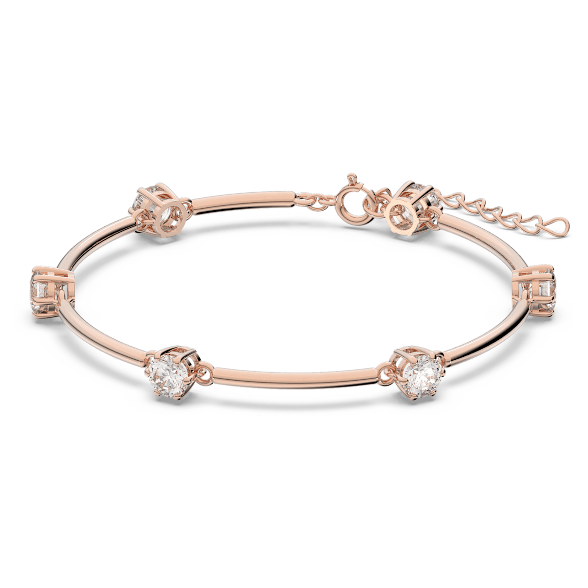 

Swarovski Bracciale rigido Constella, Taglio tondo, Bianco, Placcato color oro rosa