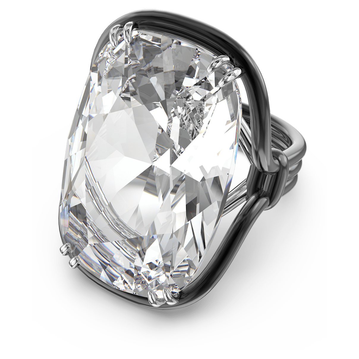

Swarovski Harmonia 个性戒指, 超大仿水晶, 白色, 混合金属润饰