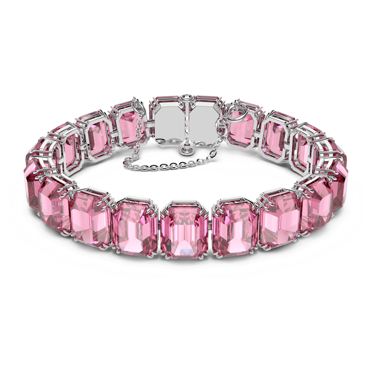 

Swarovski Millenia 手链, 八角形切割, 粉红色, 镀铑