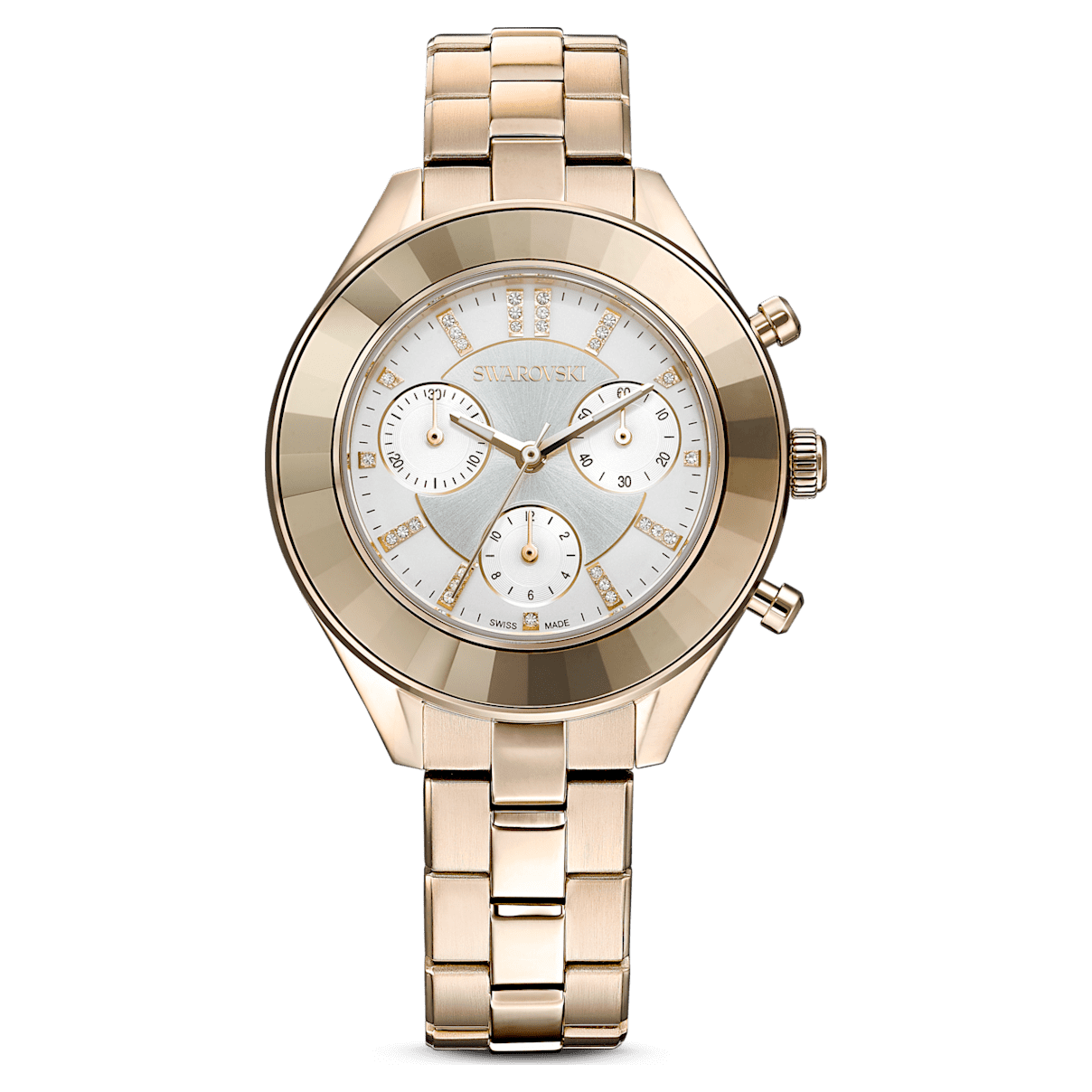 

Swarovski Octea Lux Sport 腕表, 瑞士制造, 金属手链, 金色, 香槟金色调润饰