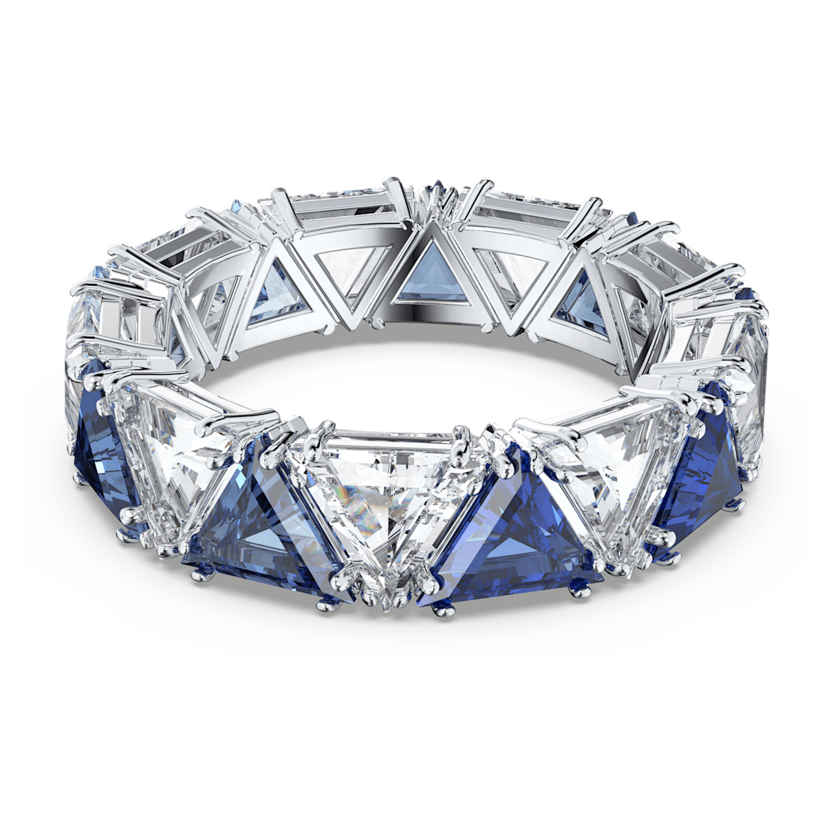 

Swarovski Ortyx 个性戒指, 三角形切割, 蓝色, 镀铑