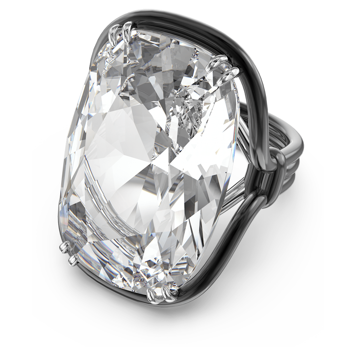 

Swarovski Harmonia 个性戒指, 超大仿水晶, 白色, 混合金属润饰
