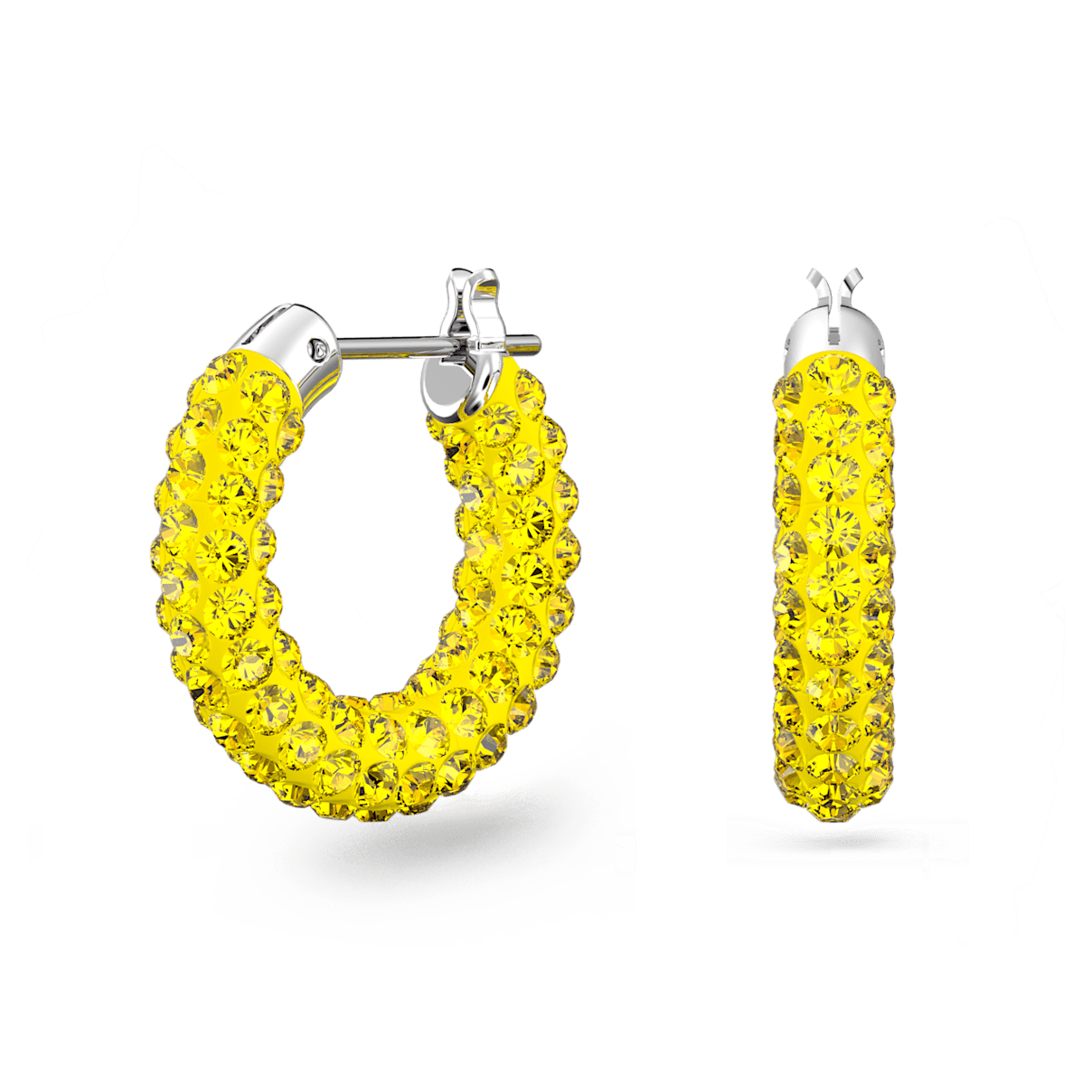 

Swarovski Anneaux d'oreilles Tigris, Jaunes, Métal rhodié