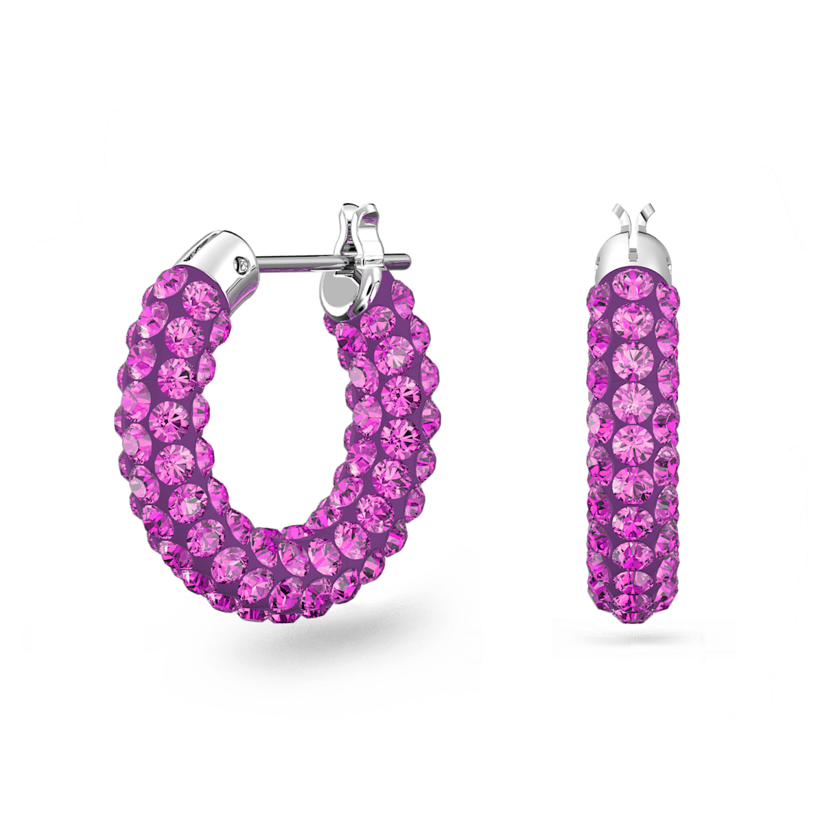 

Swarovski Anneaux d'oreilles Tigris, Roses, Métal rhodié