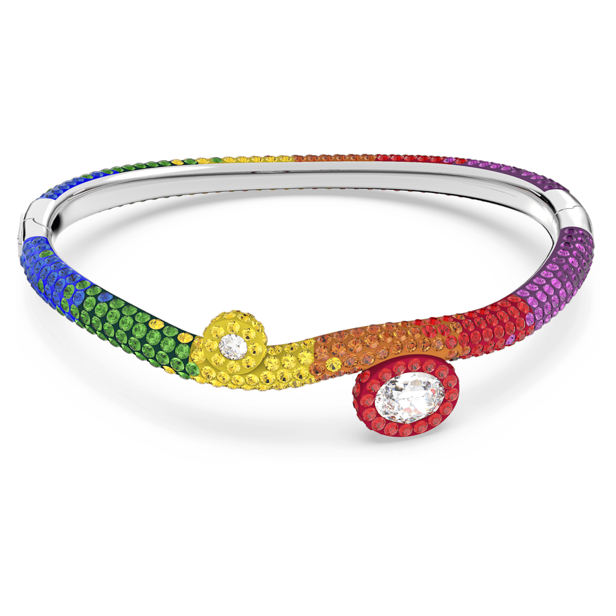 

Swarovski Tigris 手镯, 混合切割, 水滴, 流光溢彩, 镀铑