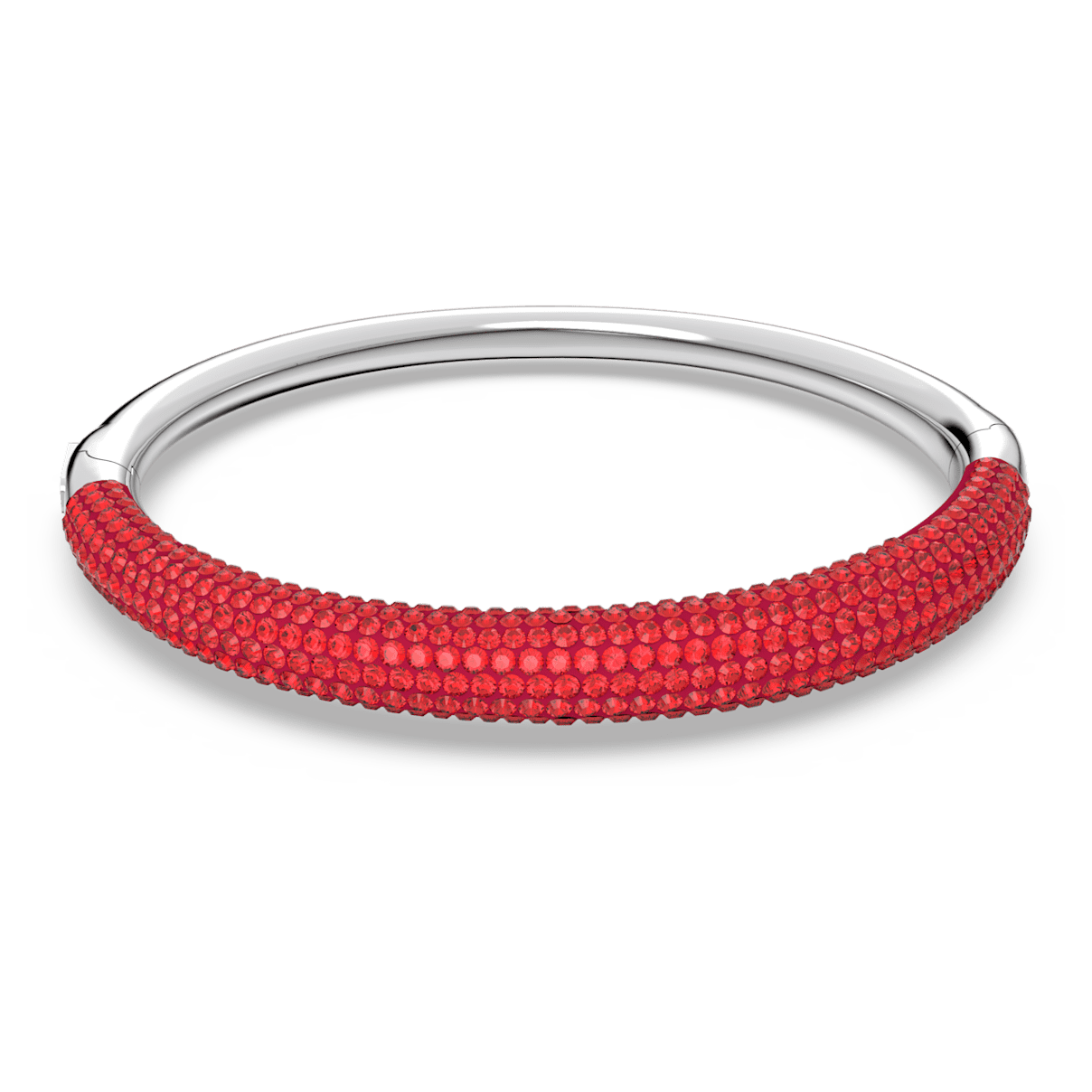 

Swarovski Tigris bangle, Red, Rhodium plated