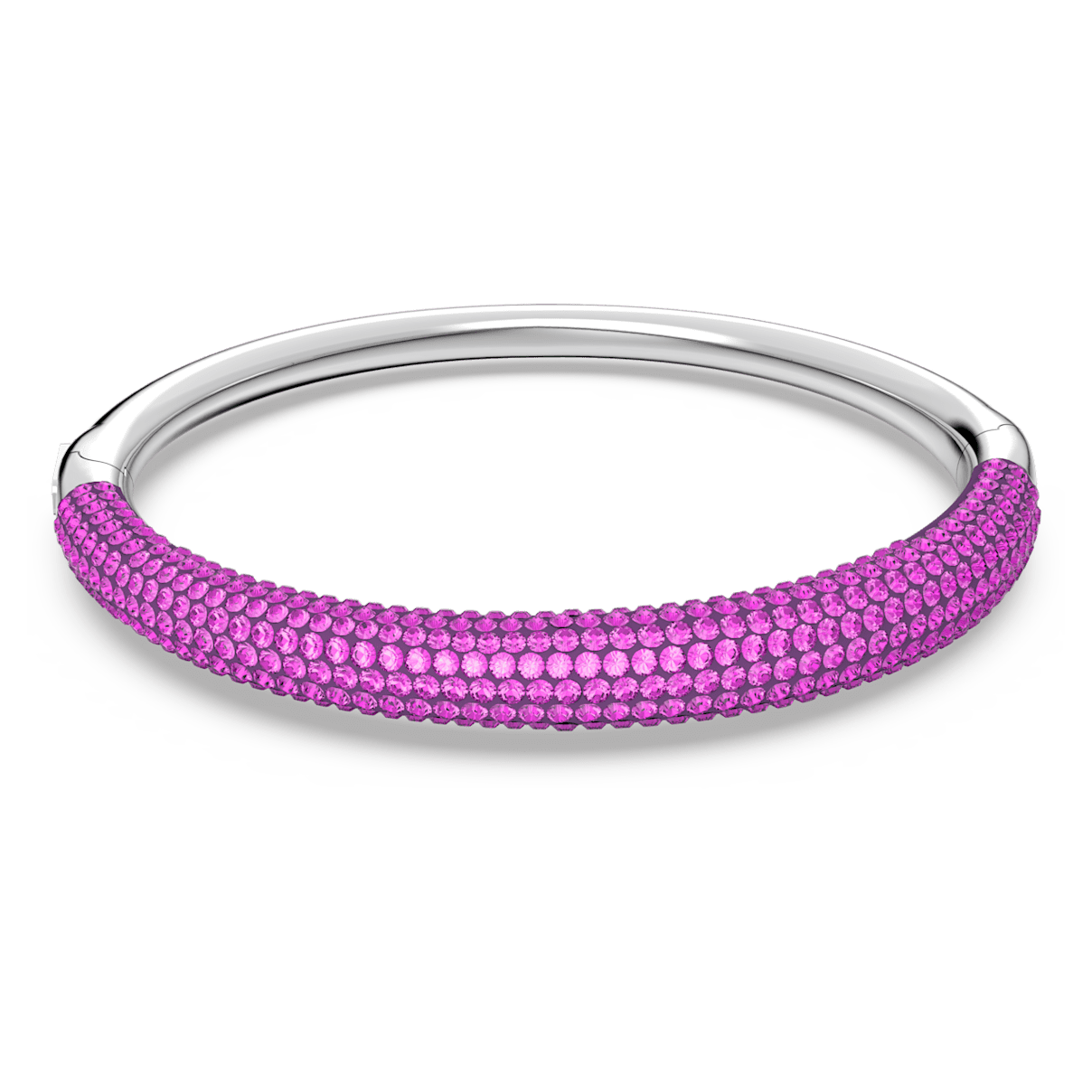 

Swarovski Tigris bangle, Pink, Rhodium plated