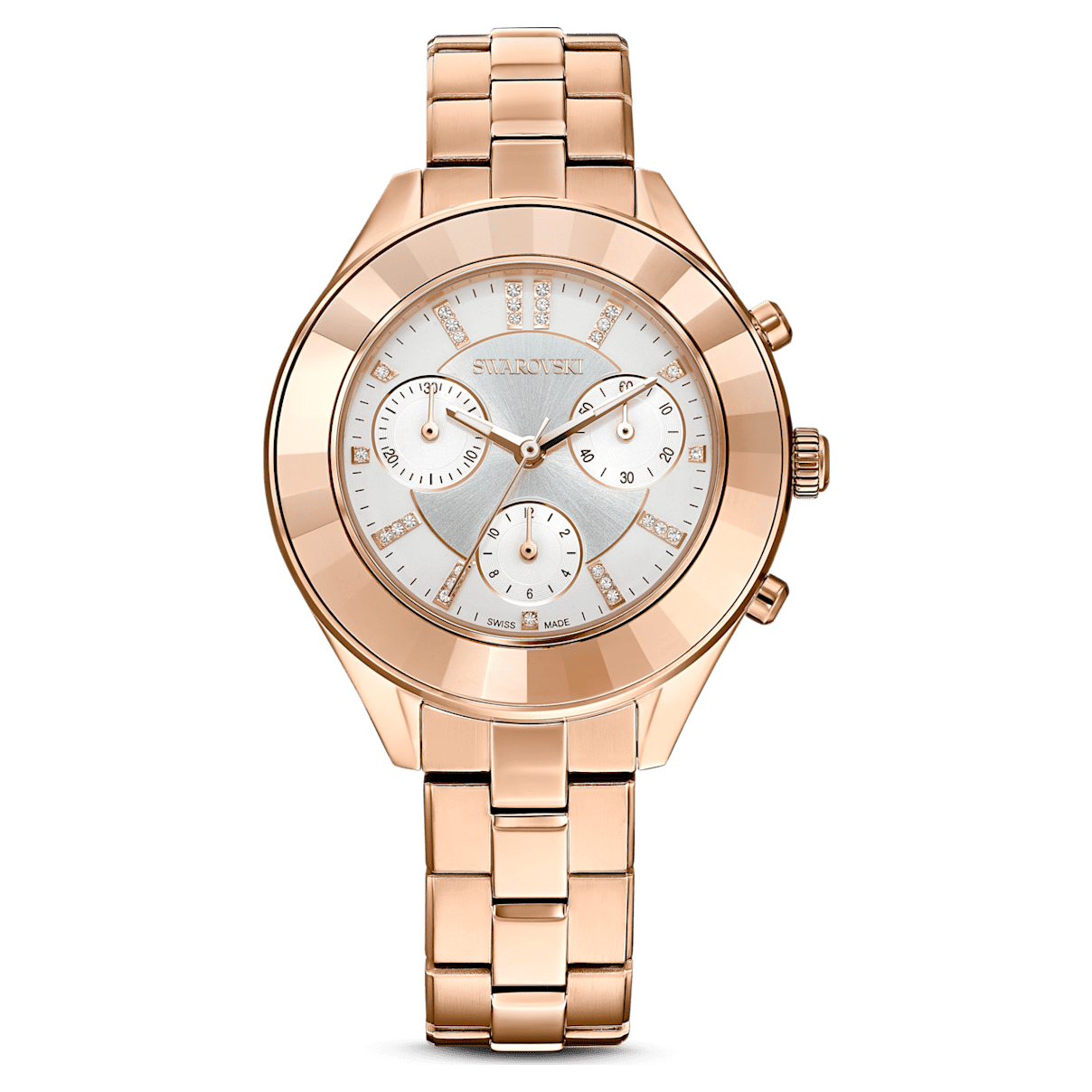 

Swarovski Octea Lux Sport 腕表, 瑞士制造, 金属手链, 玫瑰金色调, 玫瑰金色调润饰