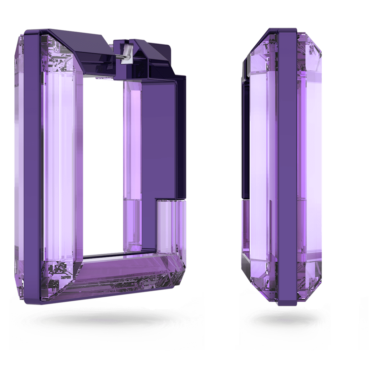 

Swarovski Lucent 大圈耳环, 正方形, 紫色