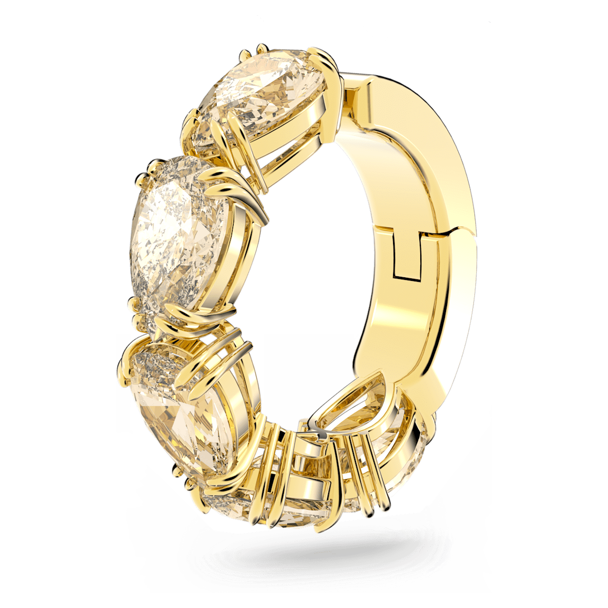 

Swarovski Millenia 耳骨夹, 单只、梨形切割, 黄色, 镀金色调