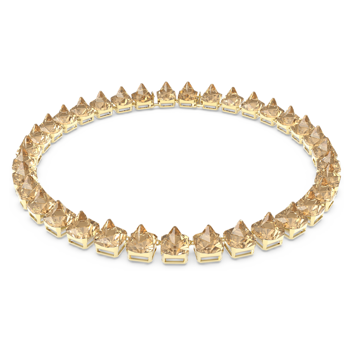 

Swarovski Ortyx 项链, 金字塔切割, 金色, 镀金色调