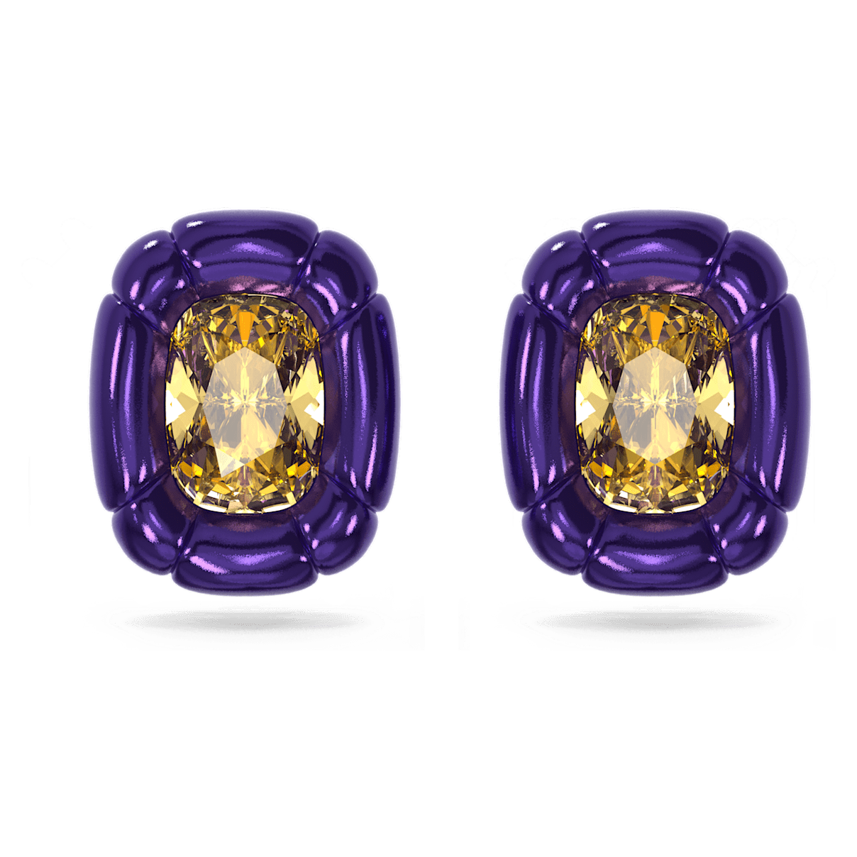 

Swarovski Dulcis 夹式耳环, 枕形切割, 紫色