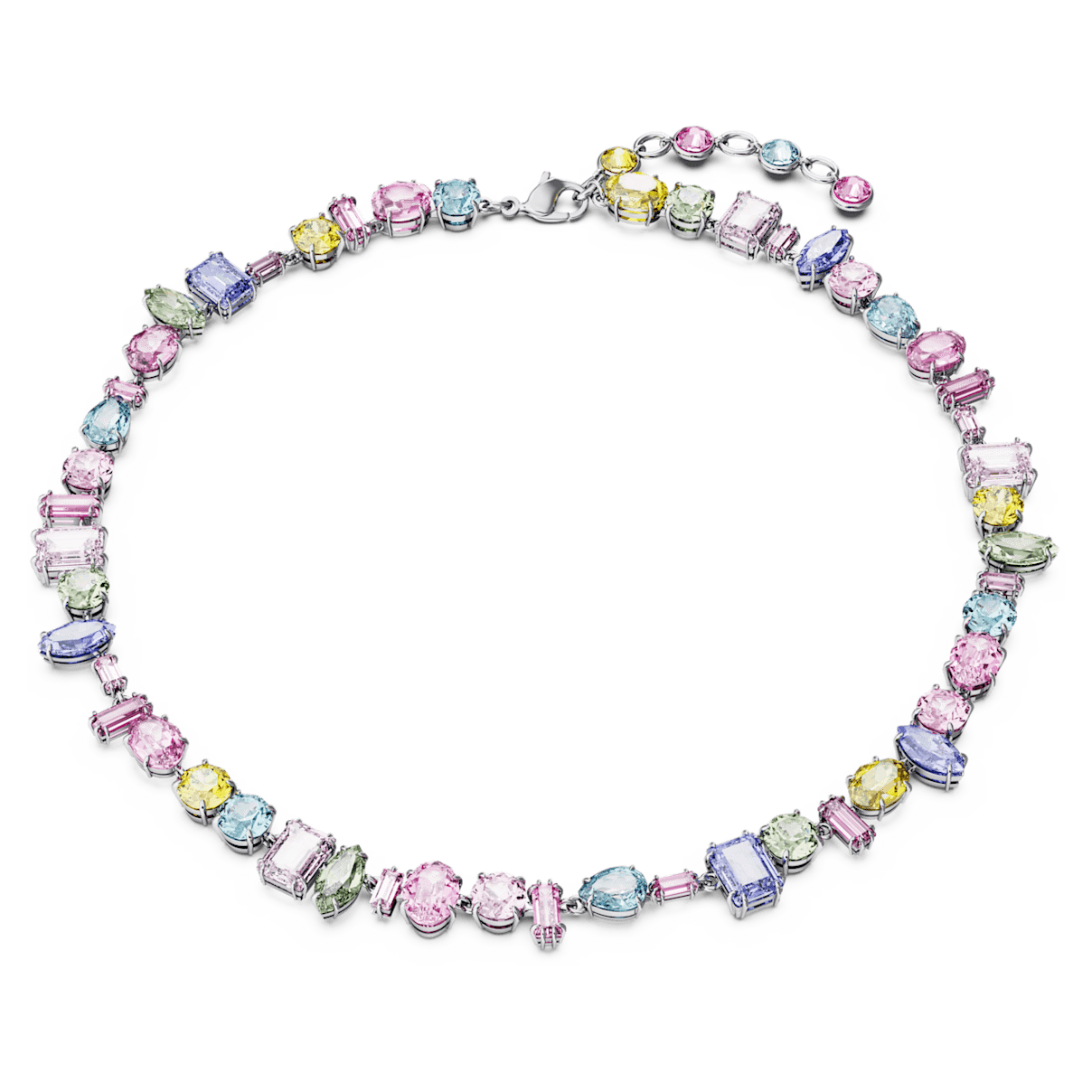 

Swarovski Gema 项链, 混合切割, 流光溢彩, 镀铑