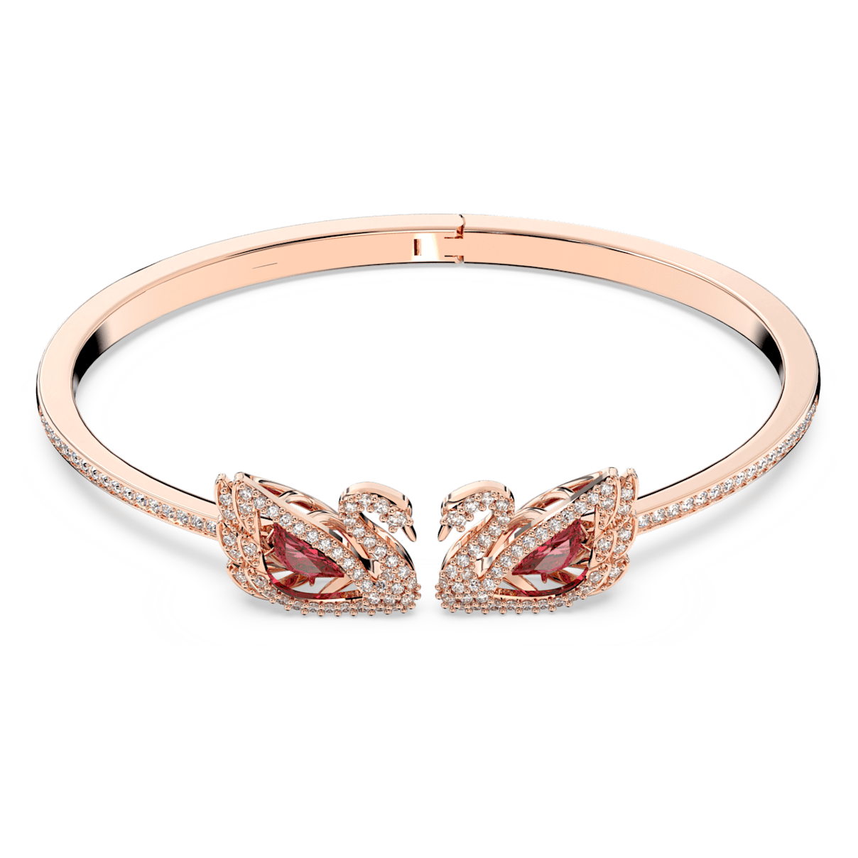 

Swarovski Dancing Swan 手镯, 天鹅, 红色, 镀玫瑰金色调