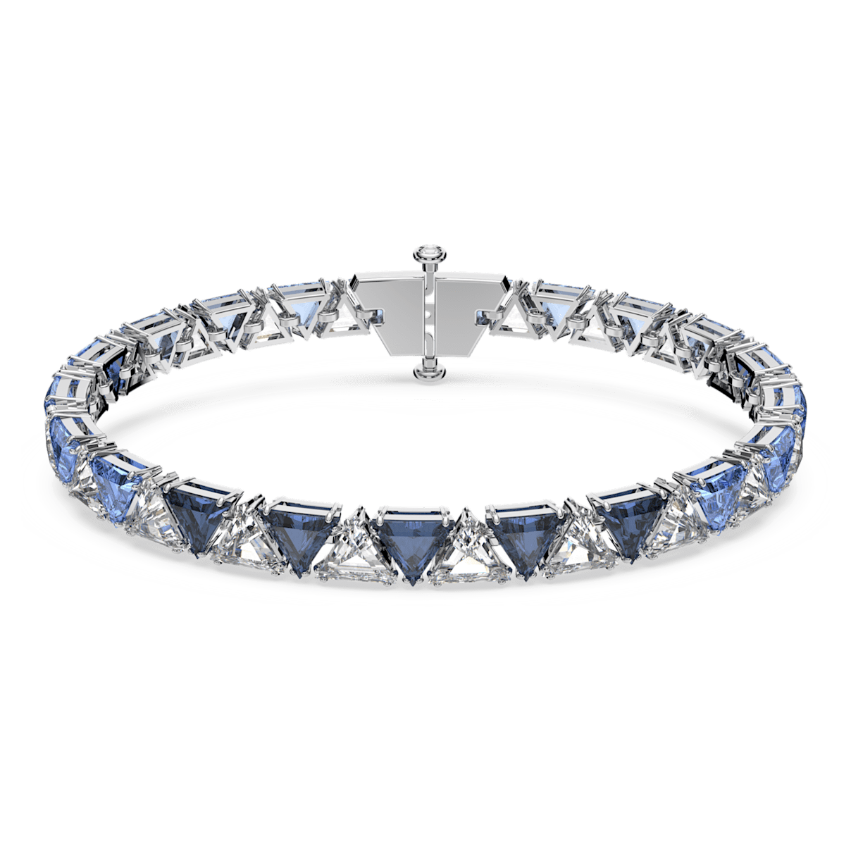 

Swarovski Ortyx 手链, 三角形切割, 蓝色, 镀铑