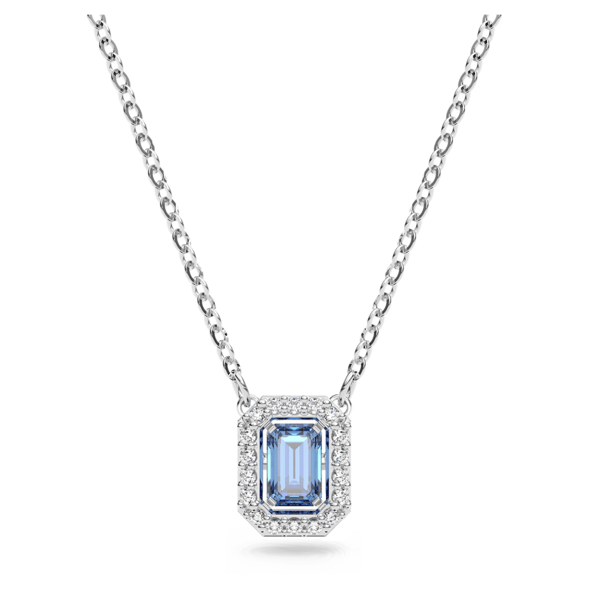 

Swarovski Millenia 项链, 八角形切割, 蓝色, 镀铑