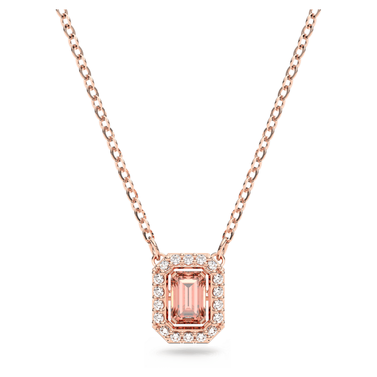 

Swarovski Millenia 项链, 八角形切割, 粉红色, 镀玫瑰金色调