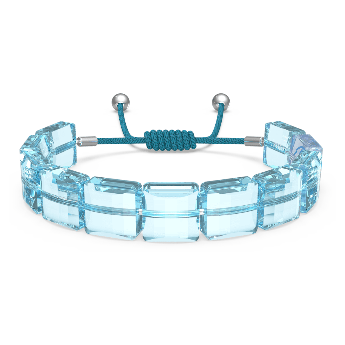 

Swarovski Letra bracelet, Evil eye, Blue, Rhodium plated