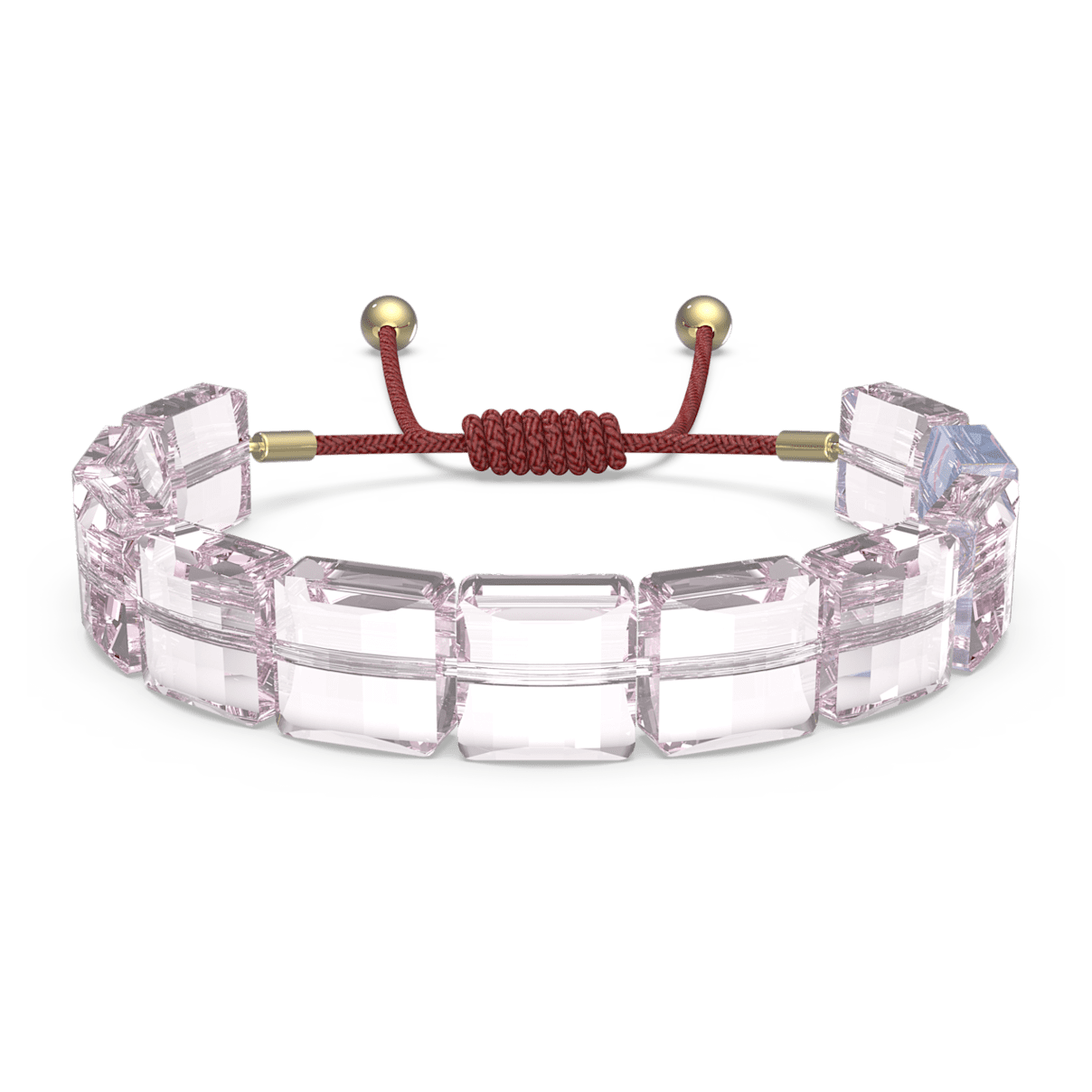 

Swarovski Letra bracelet, Heart, Pink, Gold-tone plated