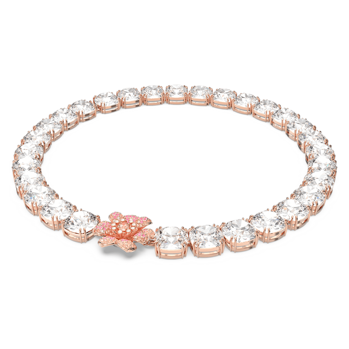 

Swarovski Connexus 项链, 花朵, 粉红色, 镀玫瑰金色调