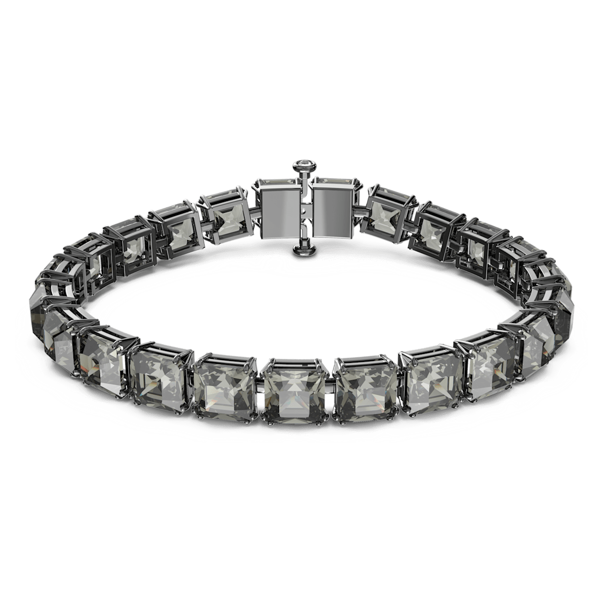 

Swarovski Millenia 手链, 方形切割, 小码, 灰色, 镀钌