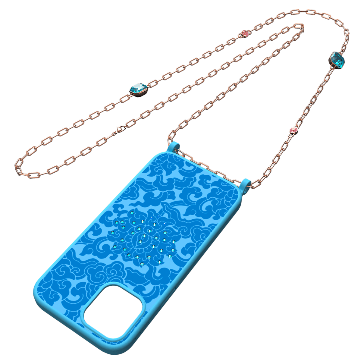 

Swarovski Connexus Smartphone 套, iPhone® 12 Pro Max, 蓝色, 镀玫瑰金色调