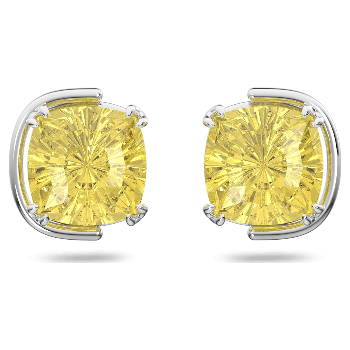 

Swarovski Harmonia 耳钉, 枕形切割, 黄色, 镀铑