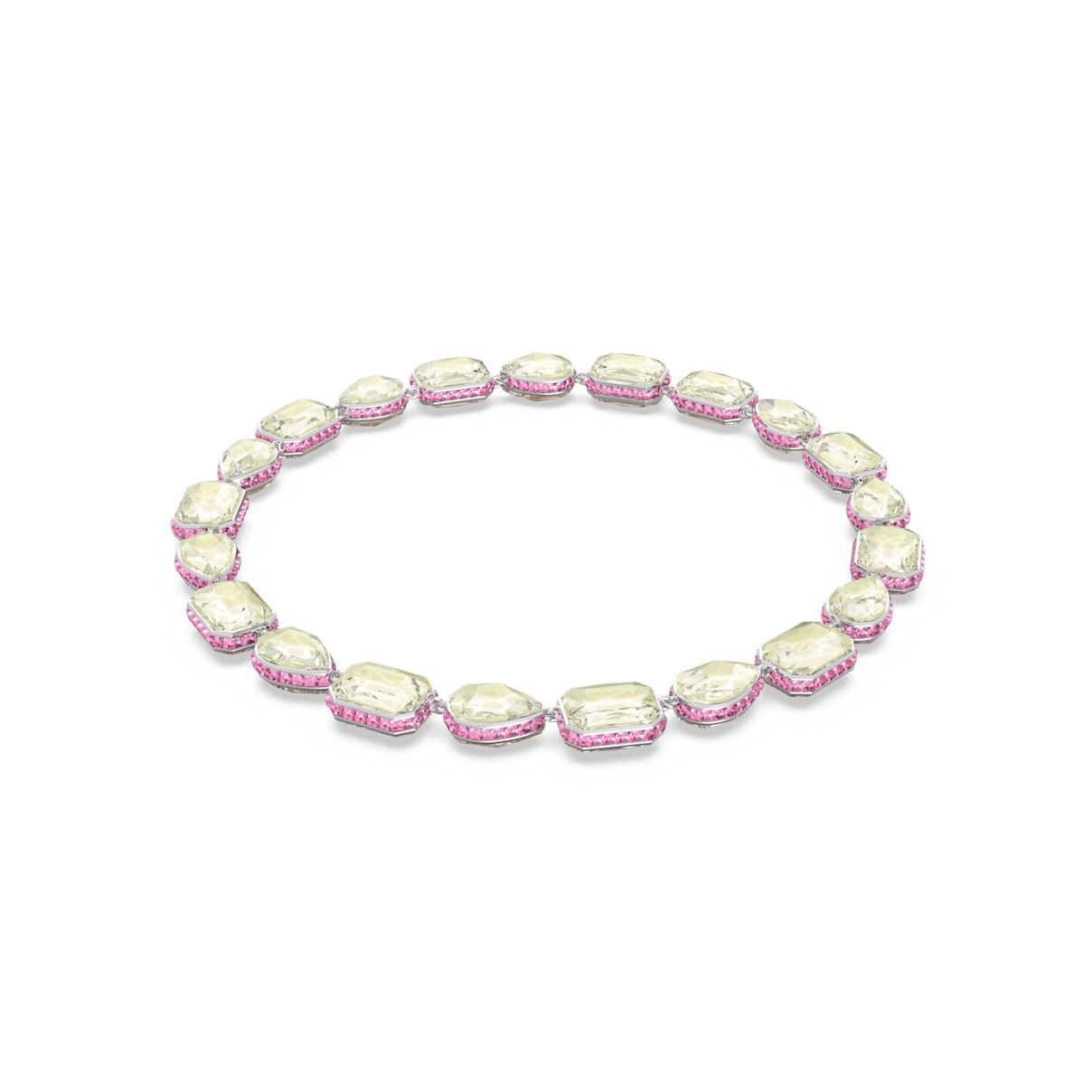 

Swarovski Orbita 项链, 磁扣、混合切割, 流光溢彩, 镀铑