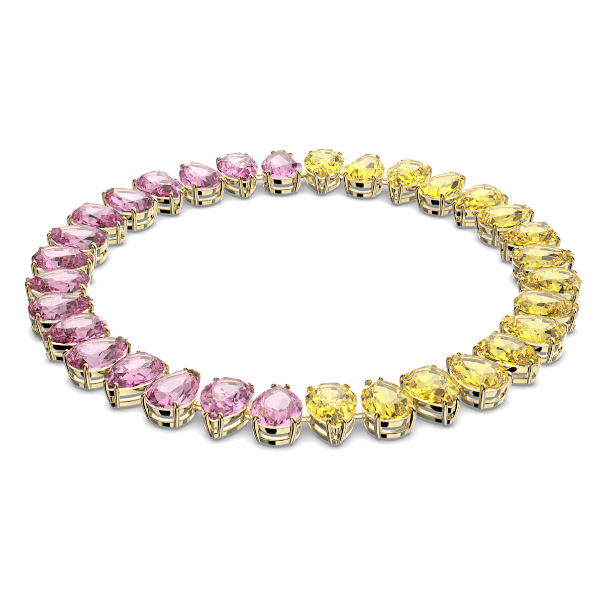 

Swarovski Millenia 项链, 梨形切割, 流光溢彩, 镀金色调