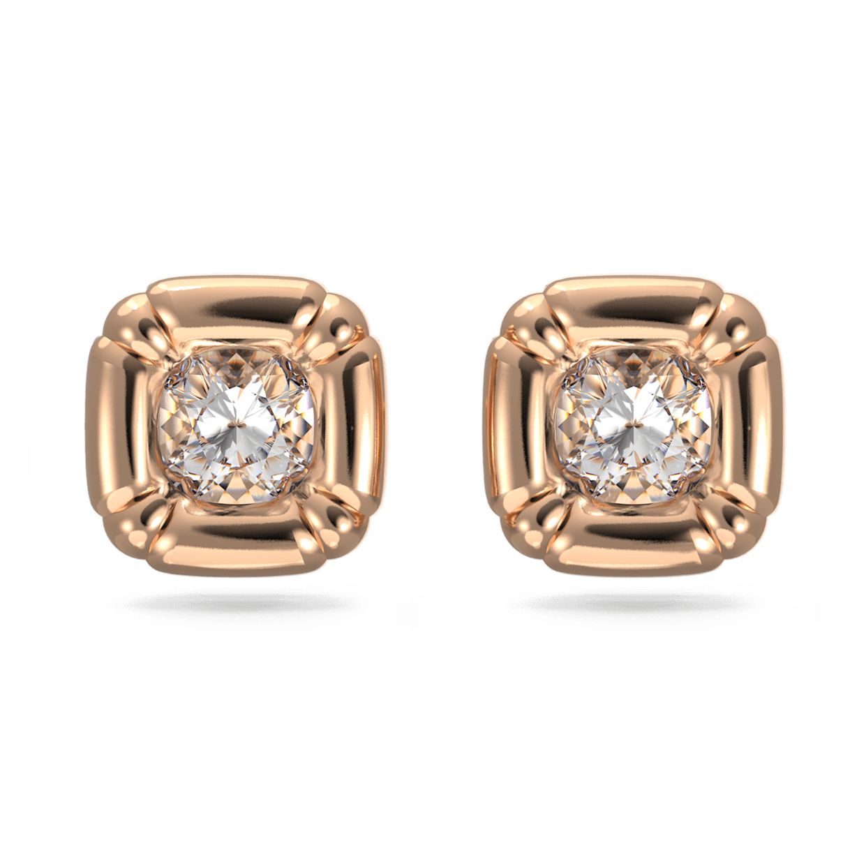 

Swarovski Dulcis 耳钉, 枕形切割, 玫瑰金色调