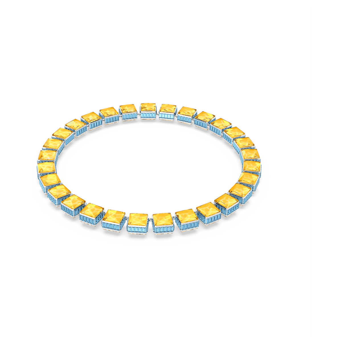 

Swarovski Orbita 项链, 磁扣, 方形切割, 流光溢彩, 镀铑