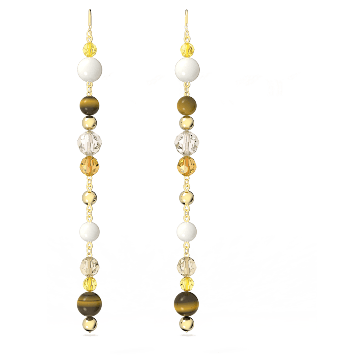 

Swarovski Somnia 水滴形耳环, 超长, 流光溢彩, 镀金色调