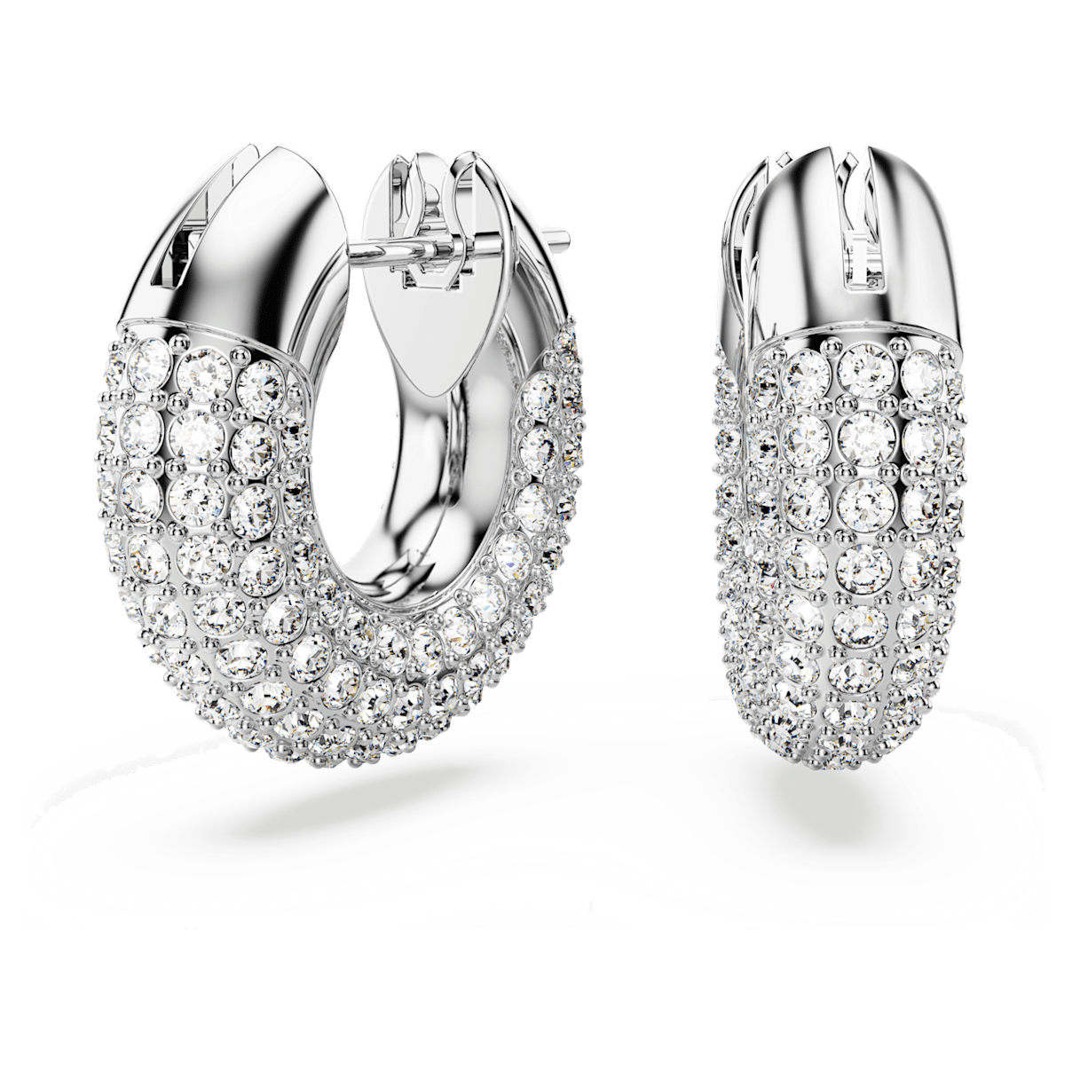 

Swarovski Dextera 大圈耳环, 小码, 白色, 镀铑