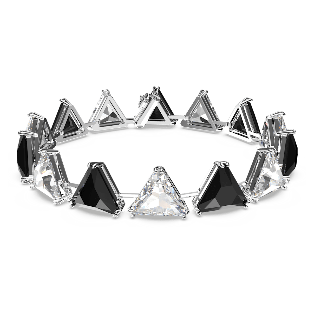 

Swarovski Ortyx 手链, 三角形切割, 黑色, 镀铑