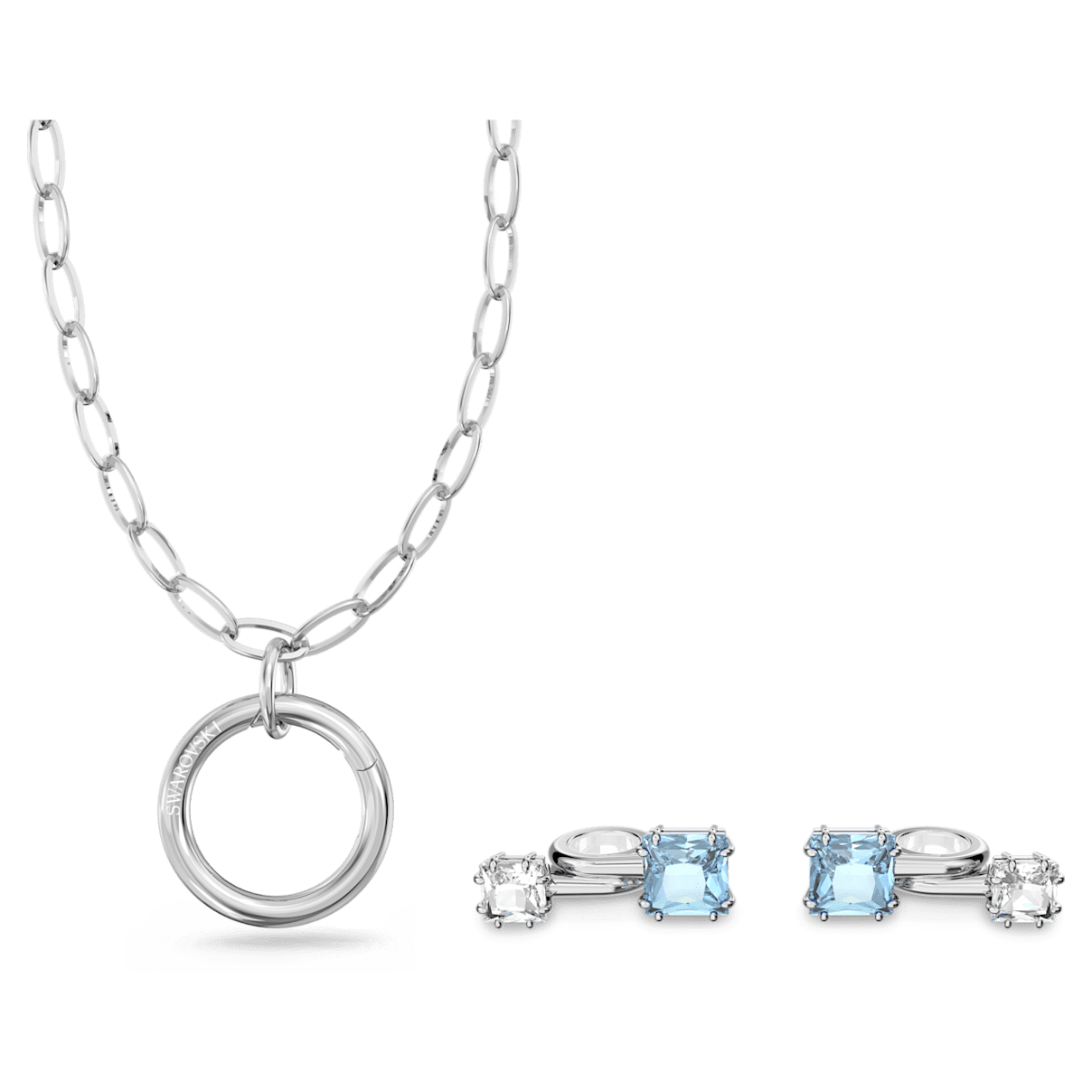 

Swarovski Pod 珠宝, 蓝色, 银色