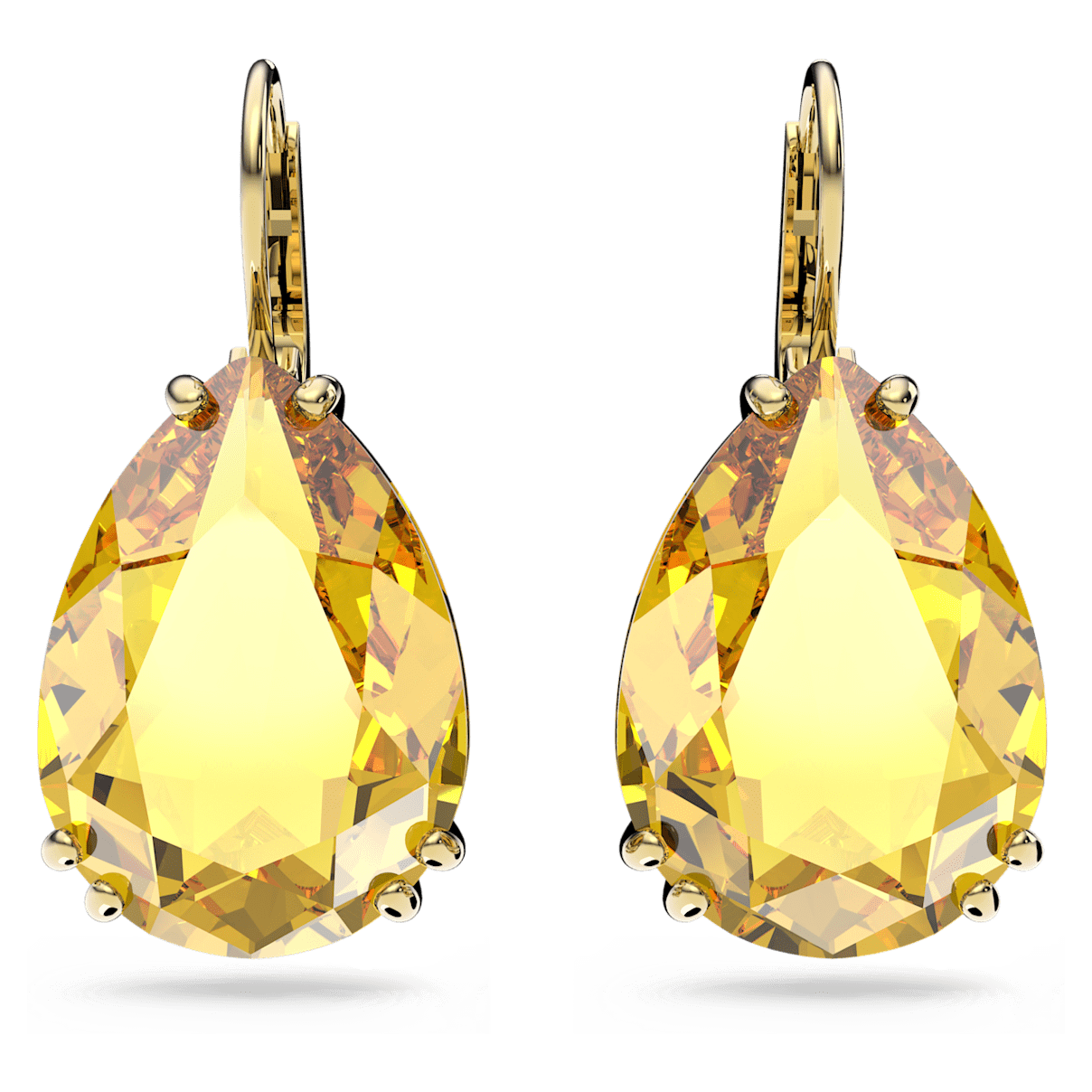 

Swarovski Millenia 水滴形耳环, 梨形切割, 黄色, 镀金色调