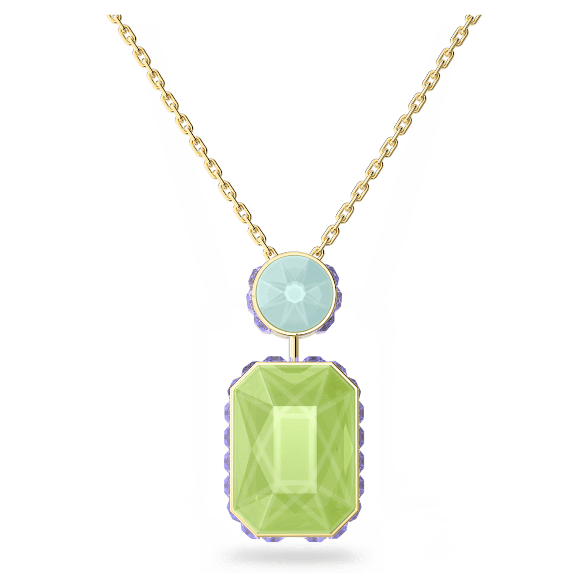 

Swarovski Orbita 项链, 八角形切割, 流光溢彩, 镀金色调