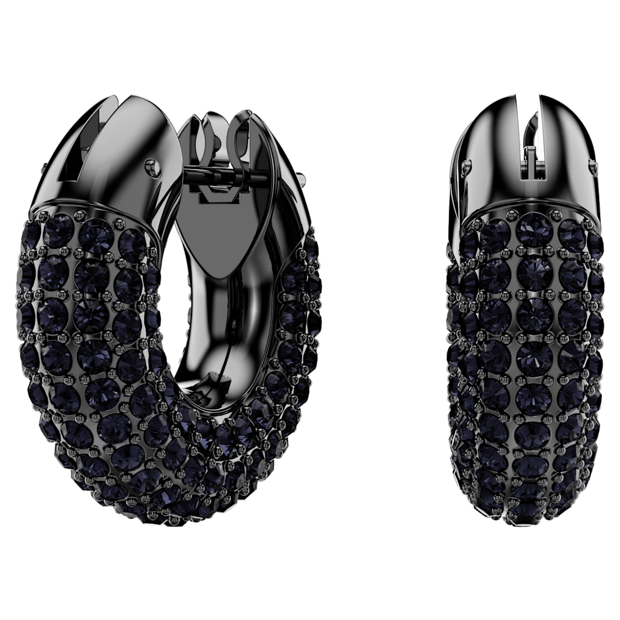 

Swarovski Dextera 大圈耳环, 小码, 黑色, 镀钌