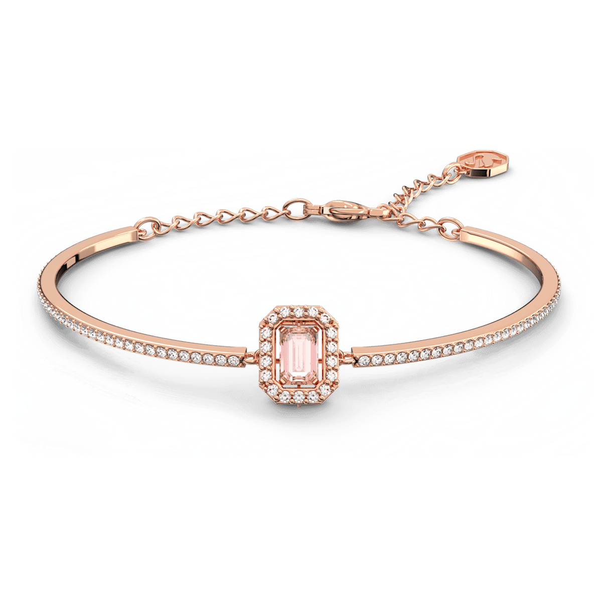 

Swarovski Millenia 手镯, 八角形切割, 密镶, 粉红色, 镀玫瑰金色调