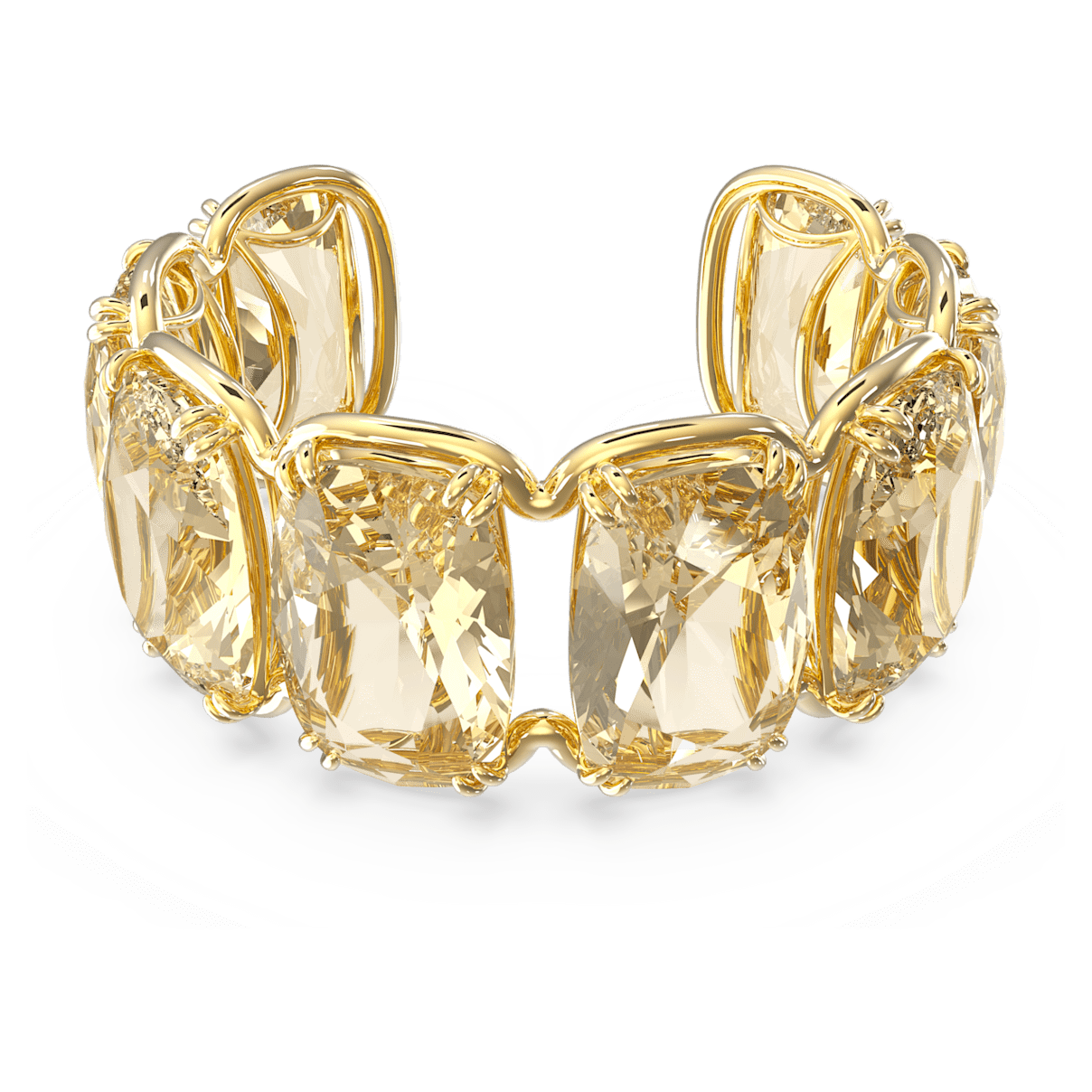 

Swarovski Harmonia 阔手镯, 超大悬浮仿水晶, 金色, 镀金色调