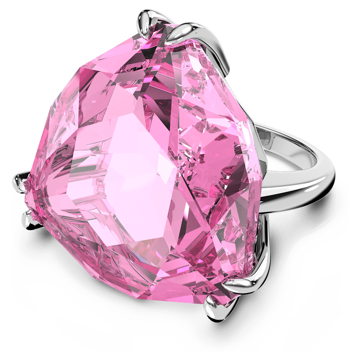 

Swarovski Millenia 个性戒指, 三菱形切割, 粉红色, 镀铑