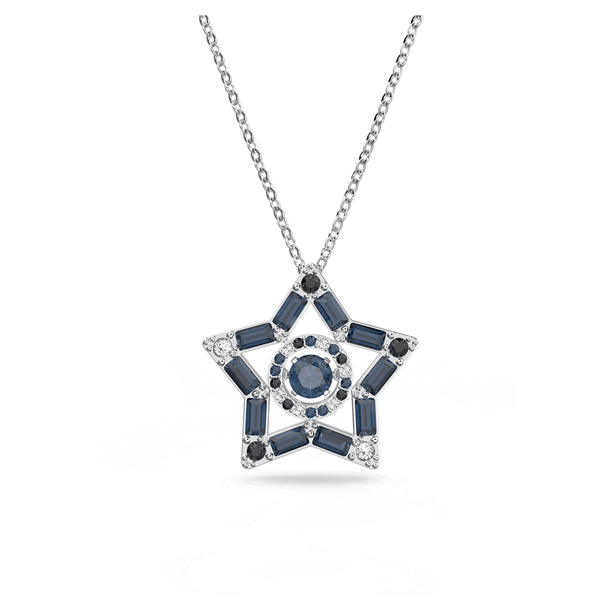 

Swarovski Stella 链坠, 混合切割, 星星, 大码, 蓝色, 镀铑