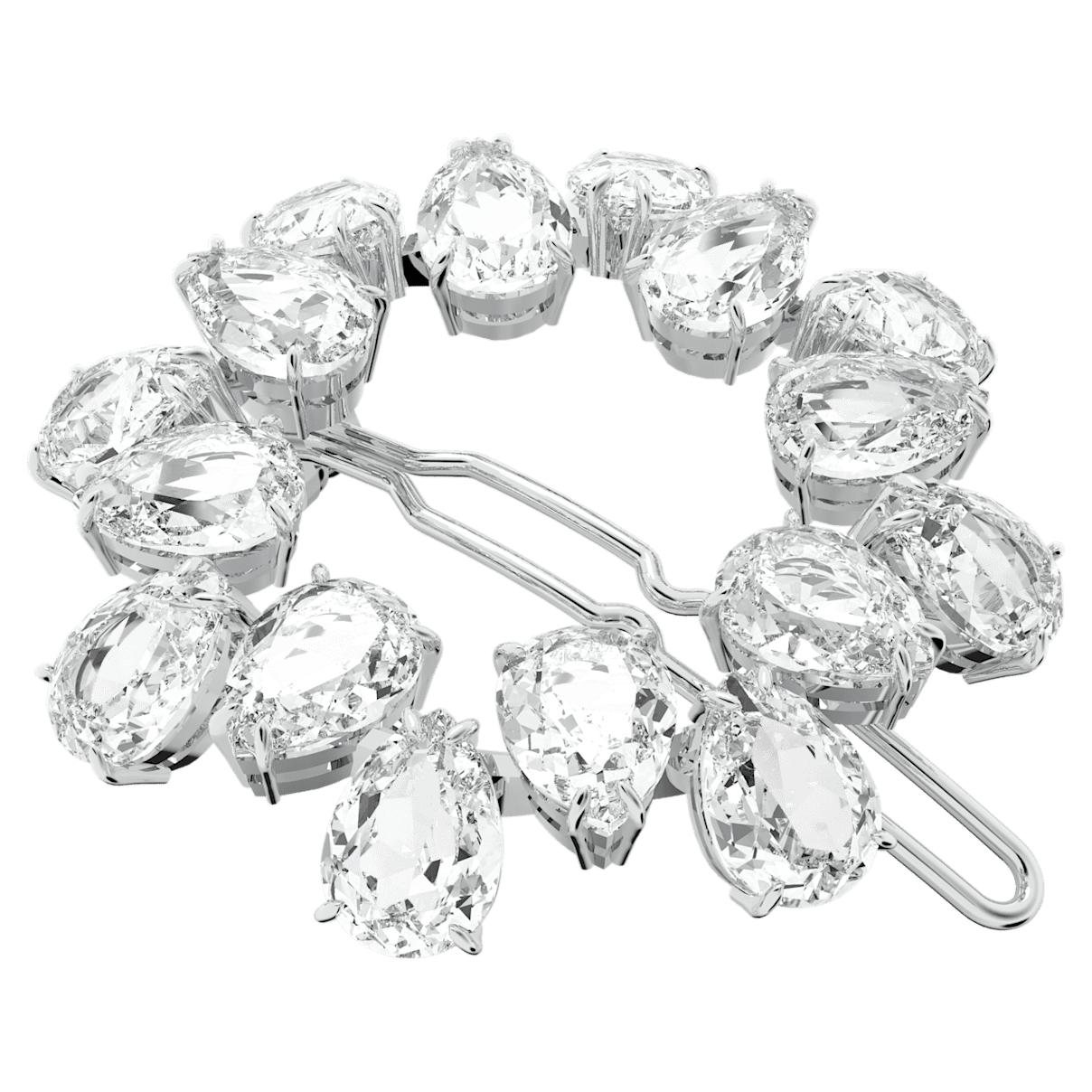 

Swarovski 发夹, 梨形切割, 白色, 镀铑