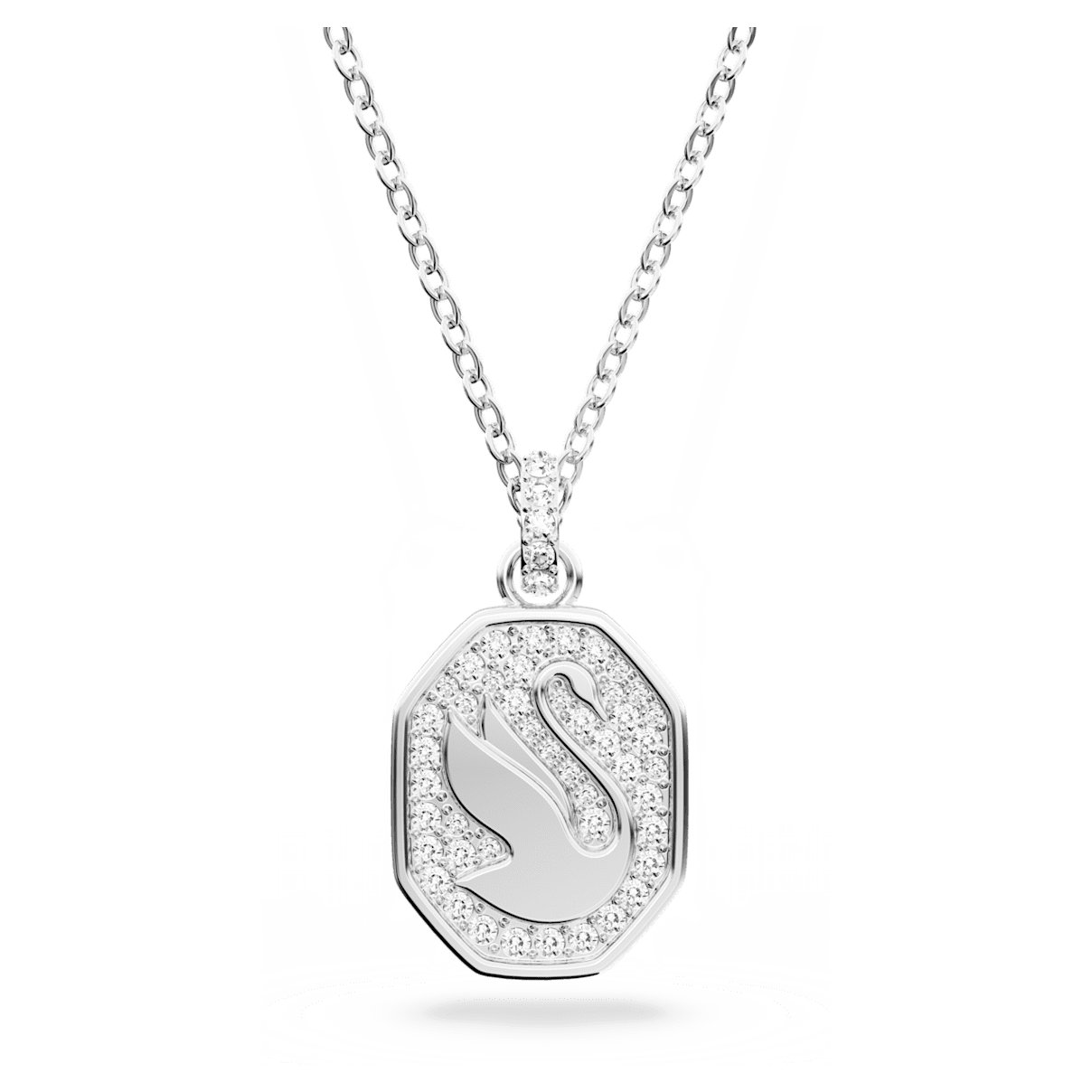 

Swarovski Signum 链坠, 天鹅, 大码, 白色, 镀铑