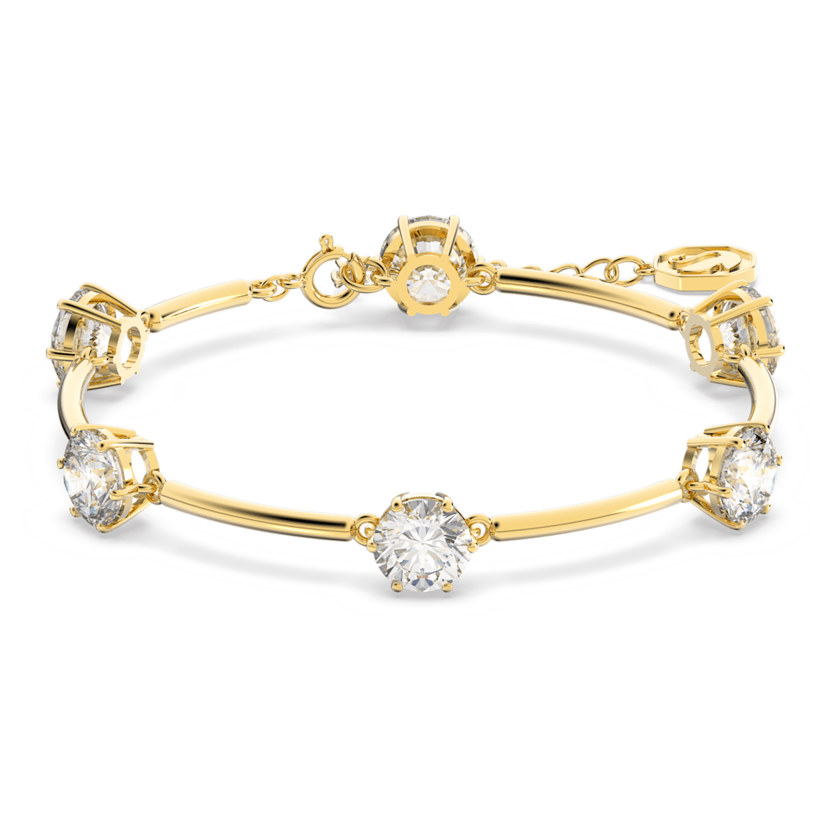 

Swarovski Constella 手链, 圆形切割, 白色, 闪耀的镀金色调