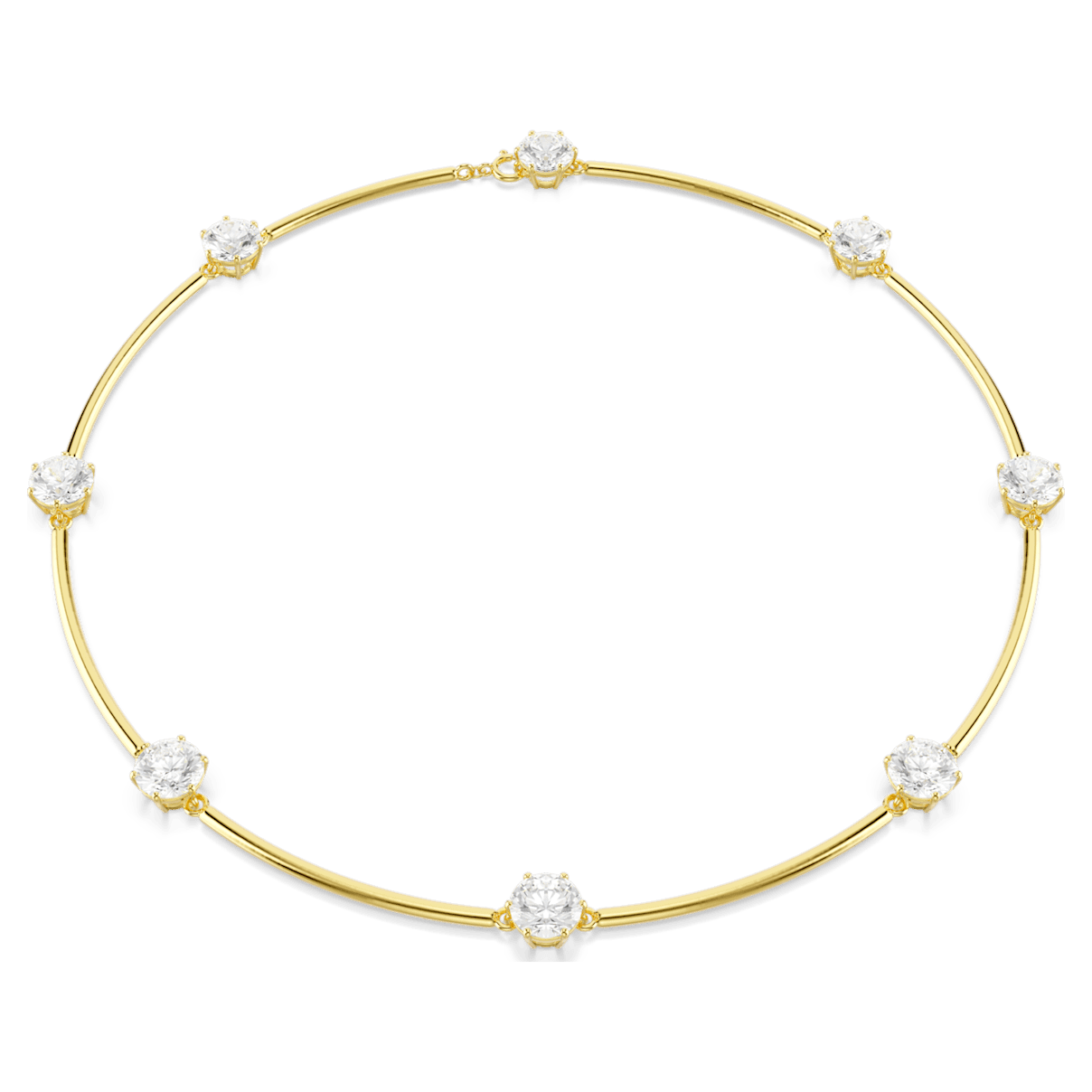 

Swarovski Constella 束颈项链, 圆形切割, 白色, 闪耀的镀金色调