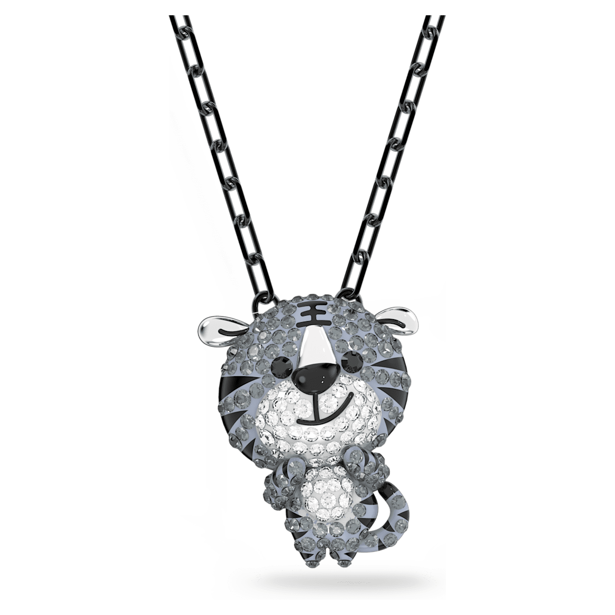 

Swarovski Zodiac Tiger 链坠, 老虎, 灰色, 镀钌