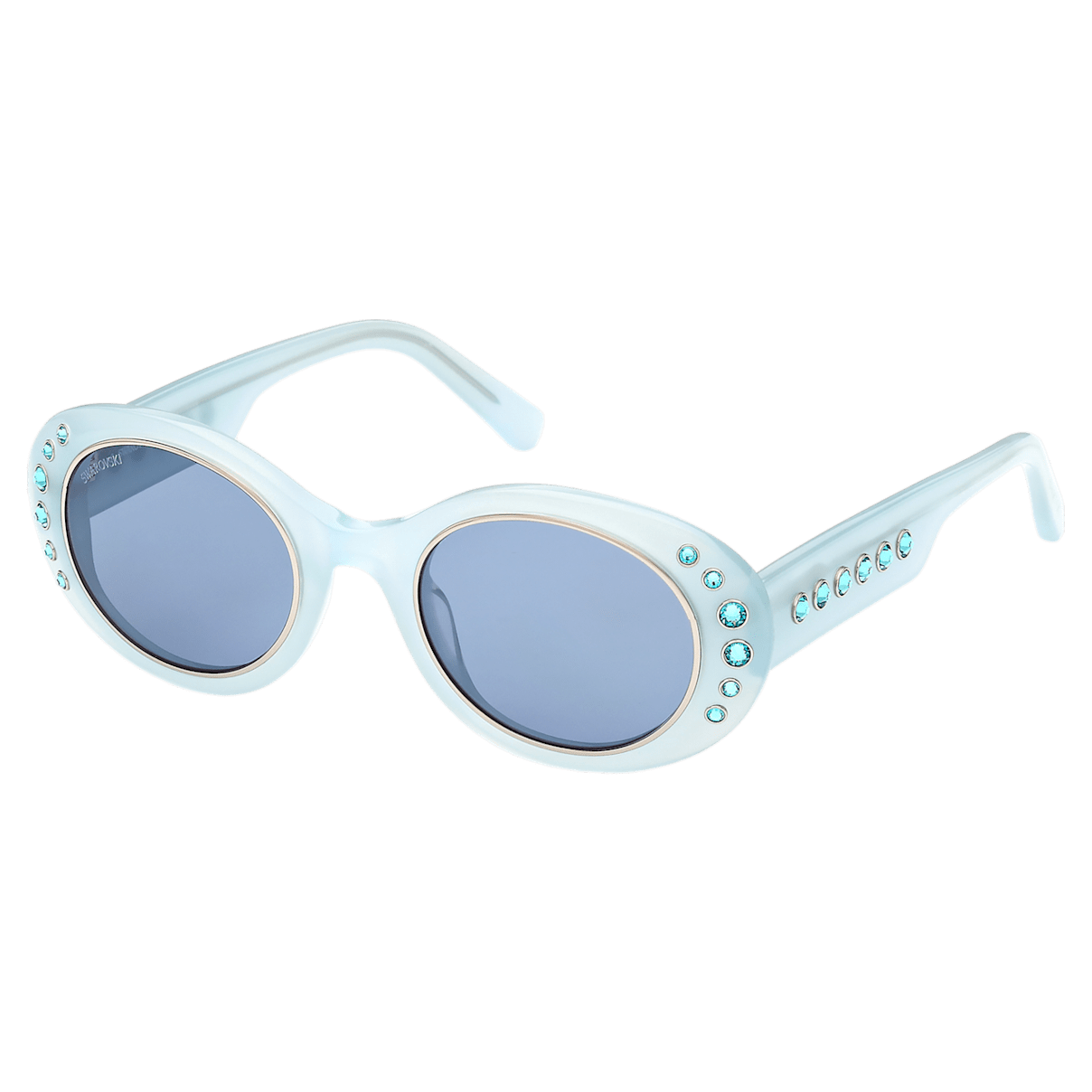 

Swarovski Sunglasses, Oversized, Pavé, SK0346 84V, Blue