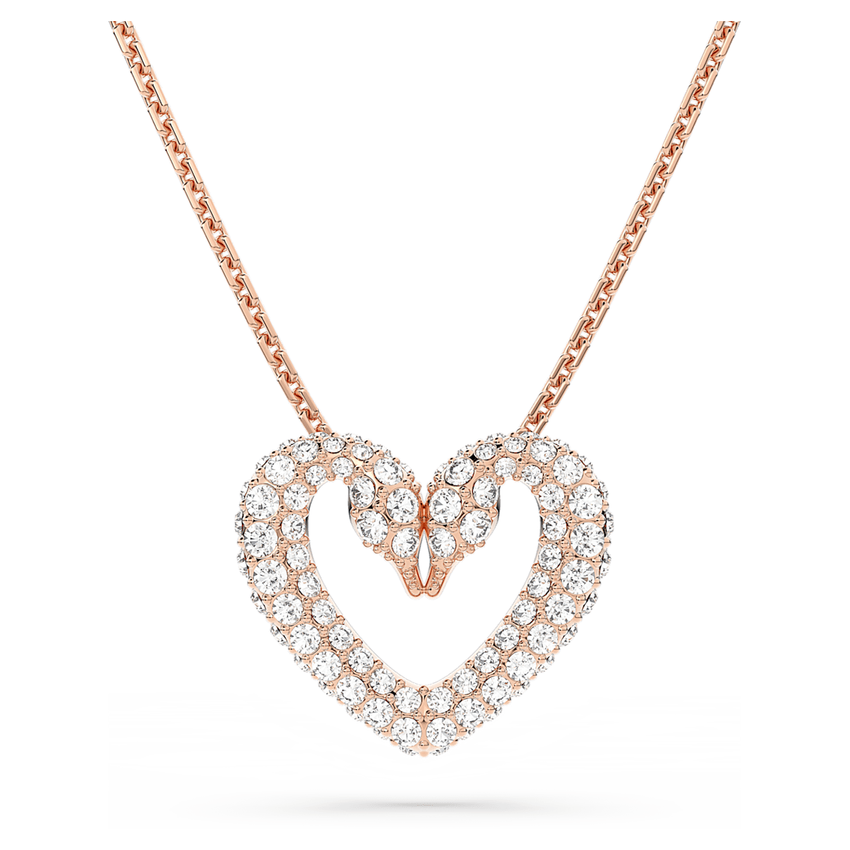 

Swarovski Una 链坠, 心形, 小码, 白色, 镀玫瑰金色调