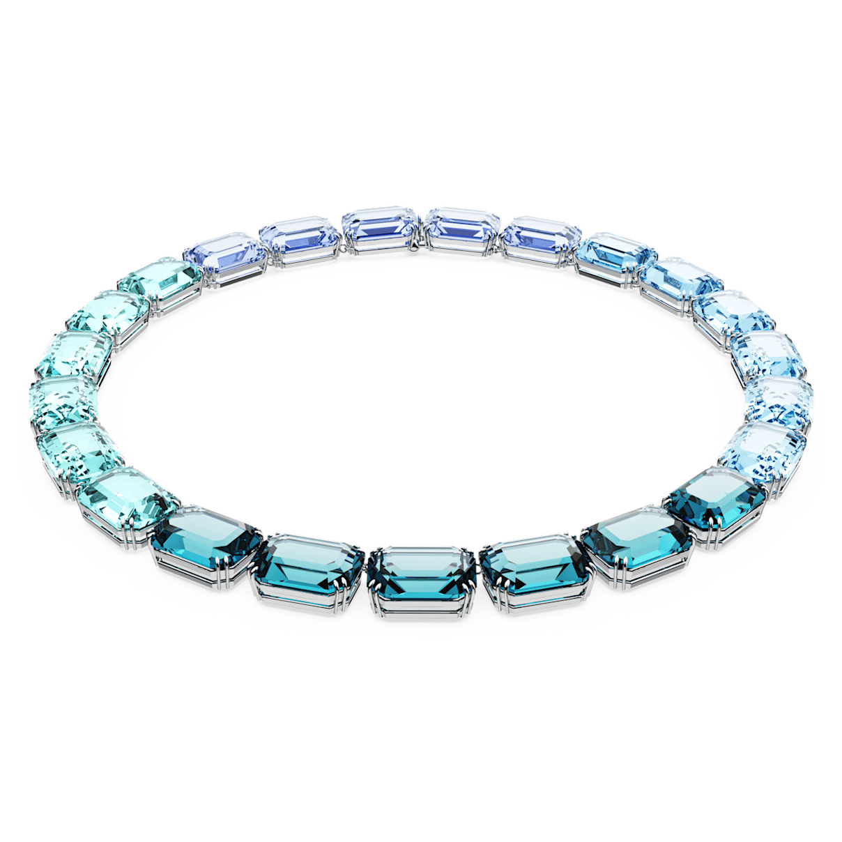 

Swarovski Millenia 项链, 八角形切割, 蓝色, 镀铑